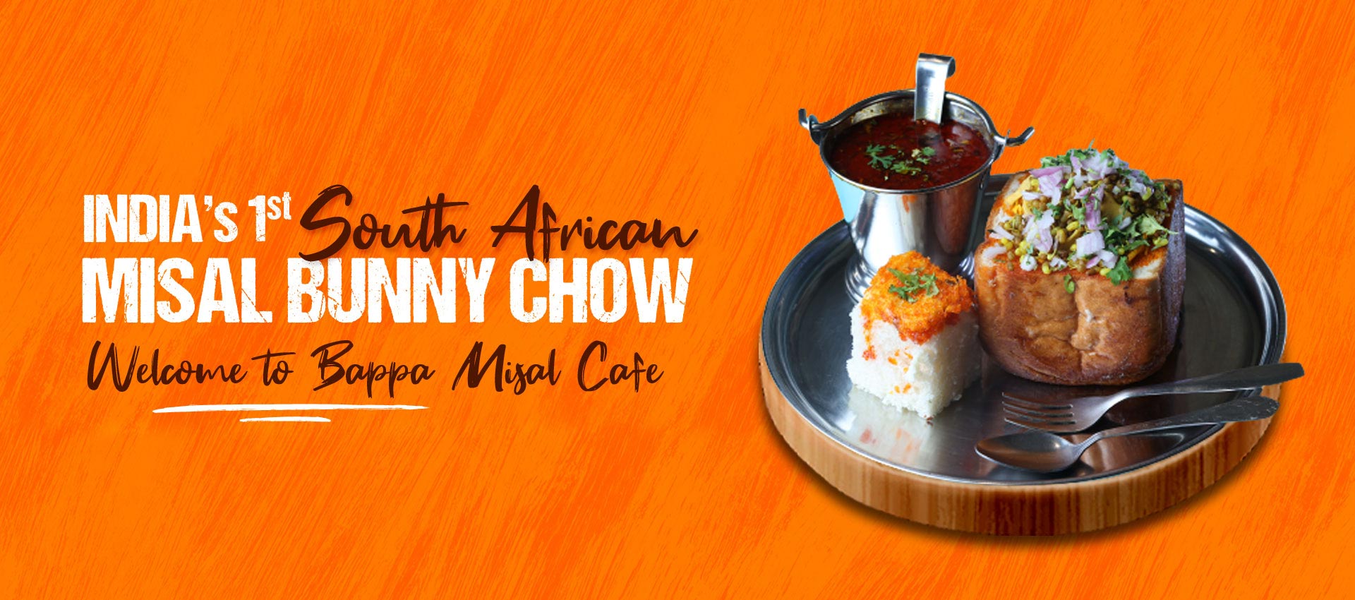 Misal Bunny Chow, Cheese Misal Bunny Chow, African Misal, Misal Pav, Best misal in pune
